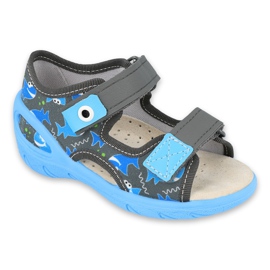 Pantofi pentru copii Befado pu 065X128 albastru gri