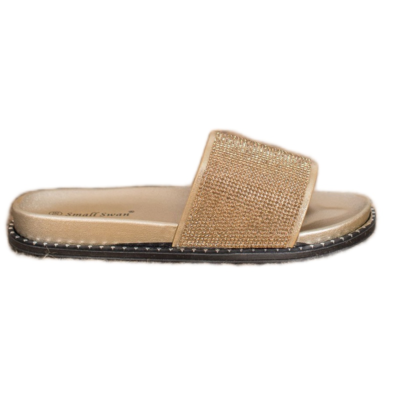 SHELOVET Papuci la modă cu zirconiu cubic galben