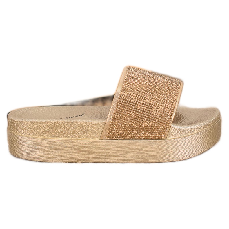 SHELOVET Papuci pe platformă galben