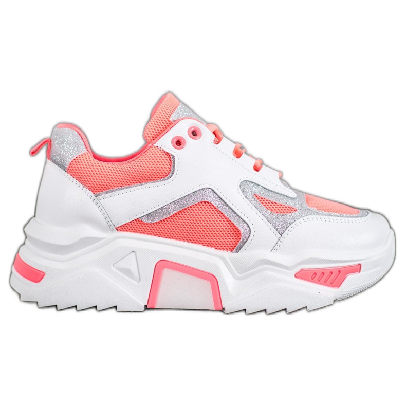 Seastar Adidași la modă cu sclipici alb portocale