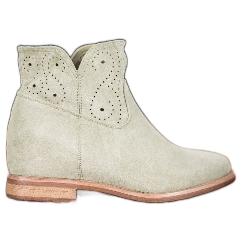 Seastar Cizme cu model ajurat verde