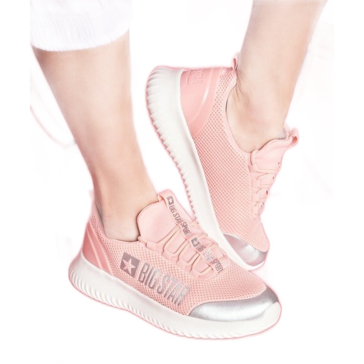 Încălțăminte de sport roz pentru femei Big Star FF274A413 Încălțăminte de sport roz pentru femei Big Star FF274A413