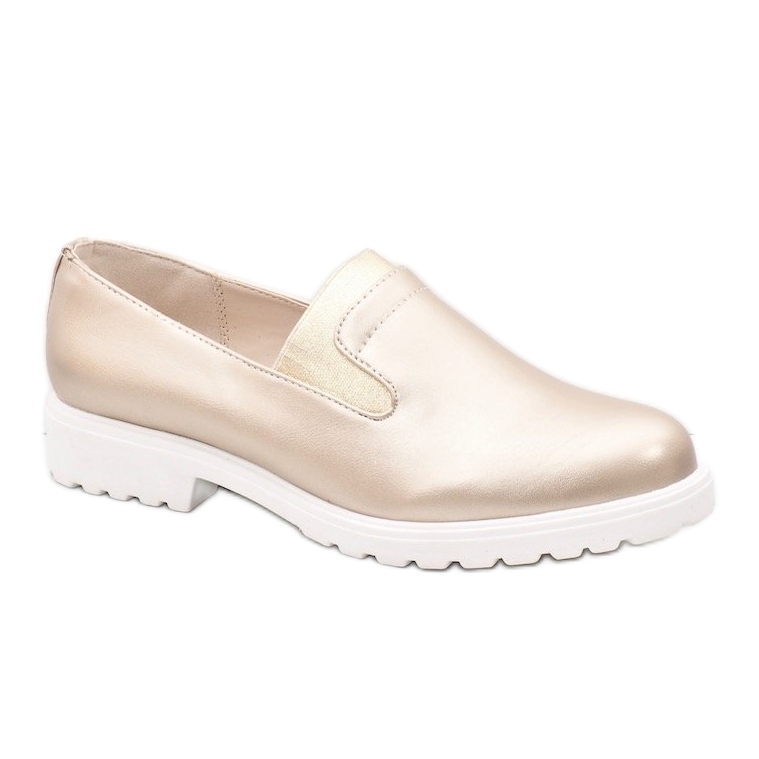 Pantofi alunecați de aur pe platforma XC683-3