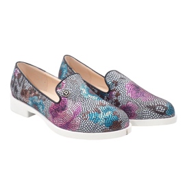 Încălțăminte clasică de jazz florală neagră ZQ630-1 multicolor