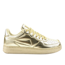 Pantofi sport aurii strălucitori B731-37 de aur