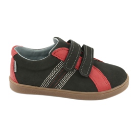 Pantofi Velcro pentru băieți Mazurek 1235 negru roșu
