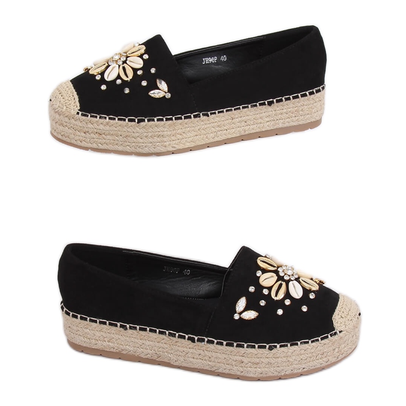 Espadrile dama negre JH96P Negre negru
