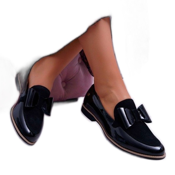 Maciejka Pantofi de damă lăcuți negru 04099-01 / 00-5