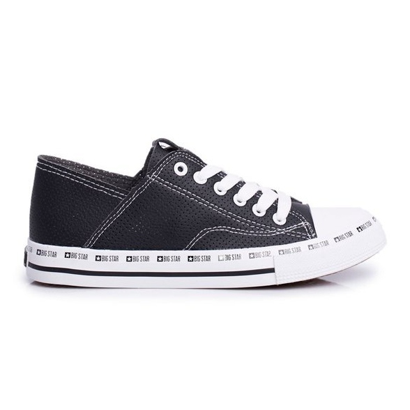 Adidași negri pentru femei, deschise, Big Star FF274023 negru