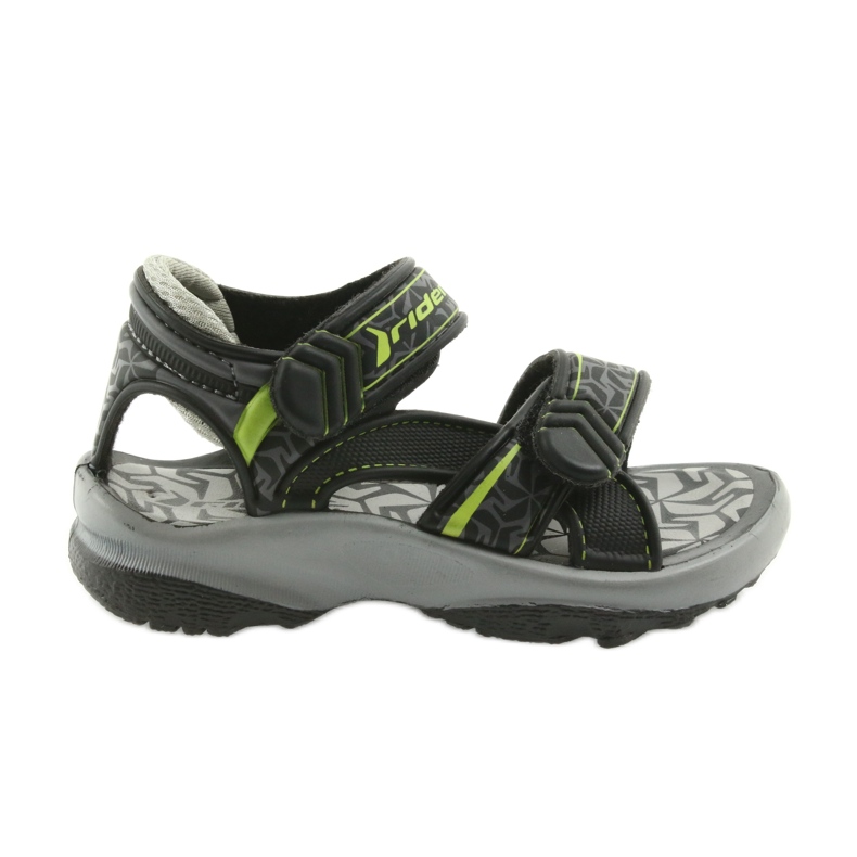 Sandale negre și gri Rider la apă 80608 pentru Velcro negru Sandale negre și gri Rider la apă 80608 pentru Velcro negru