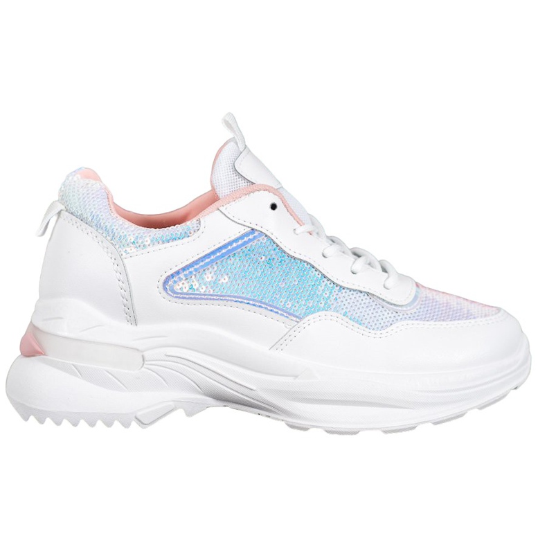 SHELOVET Adidași la modă cu paiete alb