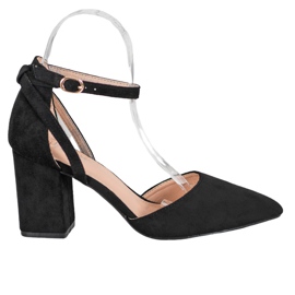 Seastar Pompele elegante din piele de căprioară negru Seastar Pompele elegante din piele de căprioară negru