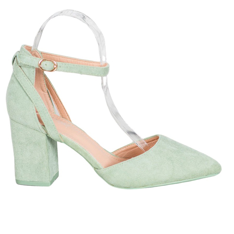 Seastar Pompele elegante din piele de căprioară verde Seastar Pompele elegante din piele de căprioară verde