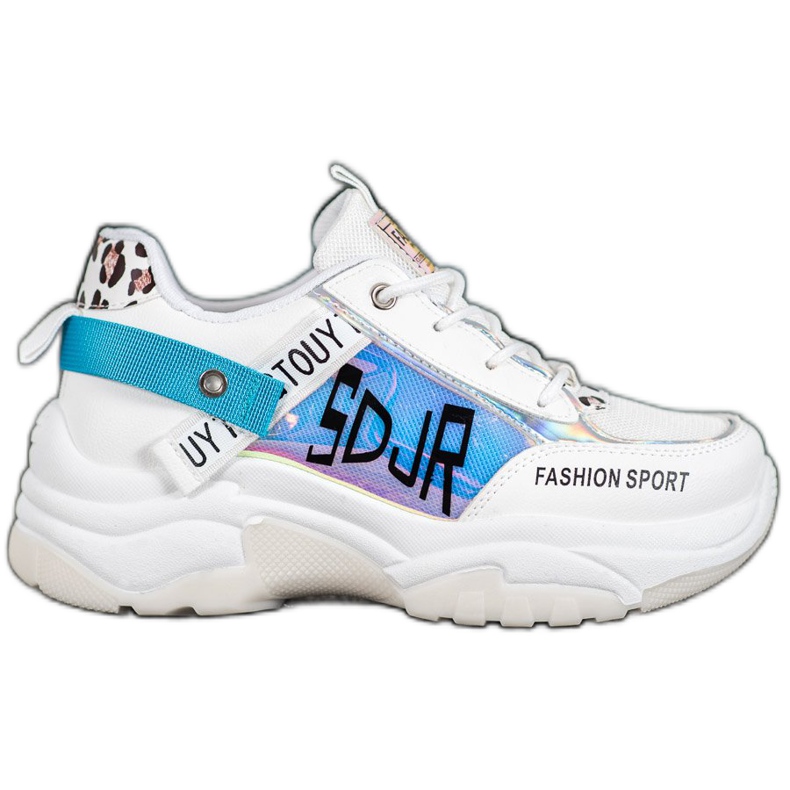 SHELOVET Adidași sport de modă alb multicolor
