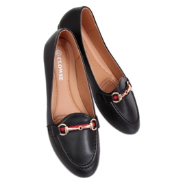 Mocasini negri 9F177 Negru