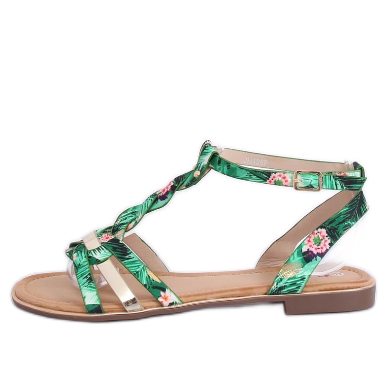 Sandale de dama verzi JH128P Green Flower verde