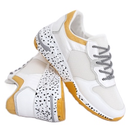 Pantofi sport de culoare albă YL-22 Galben Pantofi sport de culoare albă YL-22 Galben
