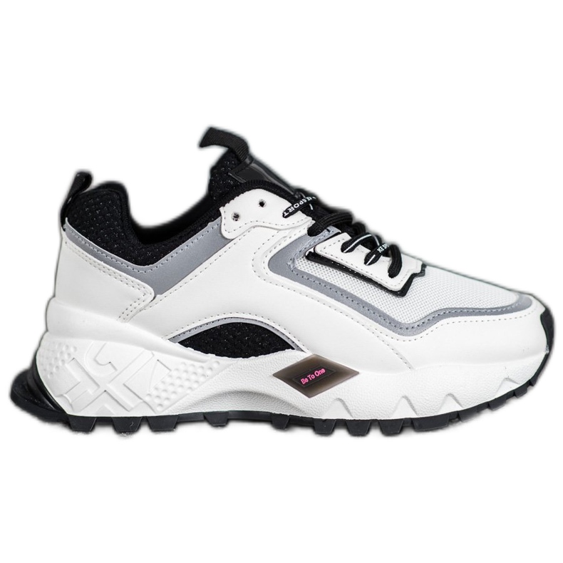 SHELOVET Adidași cu talpă neagră alb negru