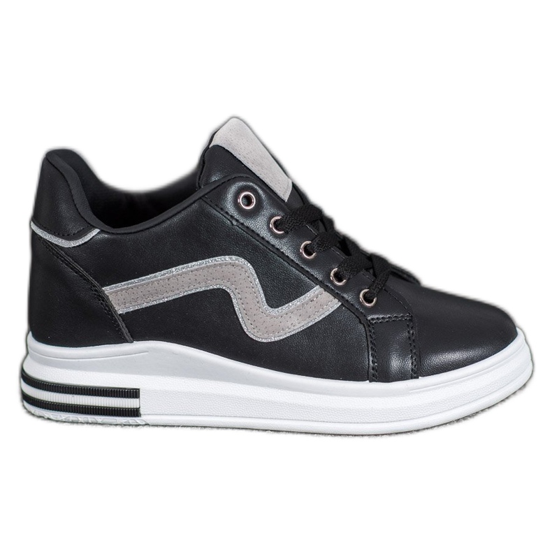 SHELOVET Pantofi sport cu o pană ascunsă negru SHELOVET Pantofi sport cu o pană ascunsă negru