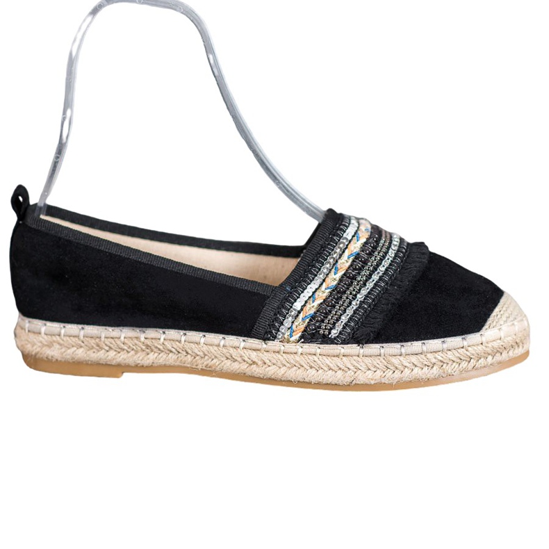 RTX WALK Espadrile confortabile cu ornamente negru RTX WALK Espadrile confortabile cu ornamente negru