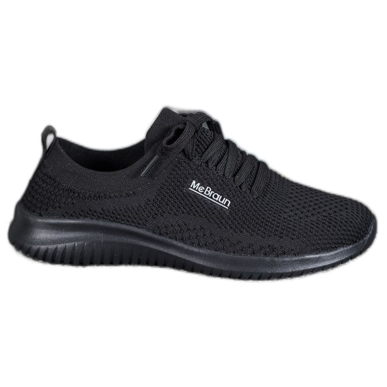 SHELOVET Încălțăminte textilă legată negru