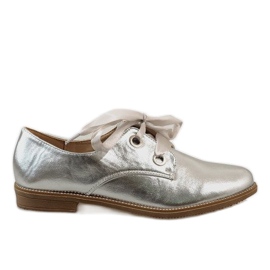 Pantofi cu cordon argintiu 188-233 gri