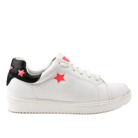 Adidași albi bogat decorați 2189-23 negru