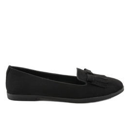 Mocasini lordsy negri din piele ecologică 2358 negru