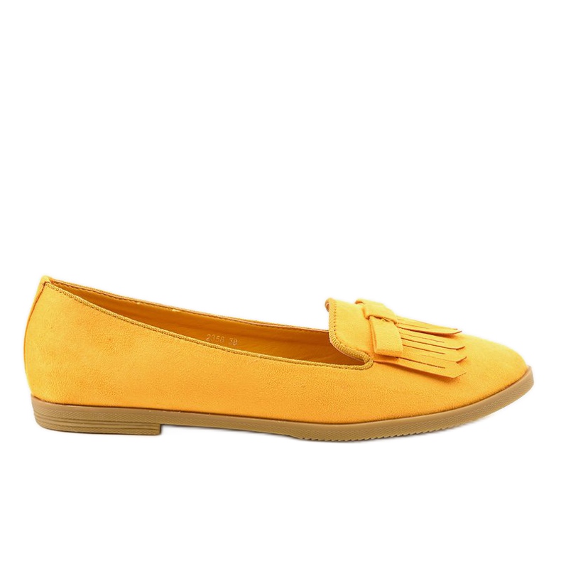 Mocasini lordsy din eco-piele de căprioară 2358 galben