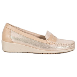 Comer Mocasini eleganți pe platformă galben