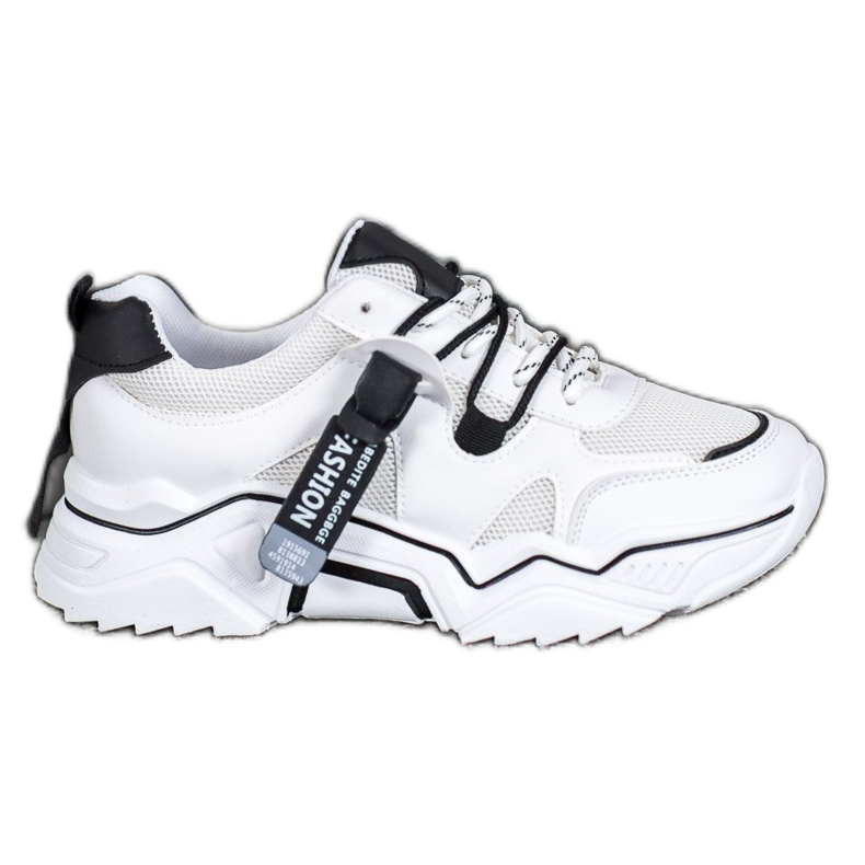 SHELOVET Adidași de modă pentru femei alb negru