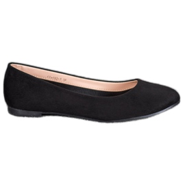 Best Shoes Balerini din piele de căprioară negru Best Shoes Balerini din piele de căprioară negru