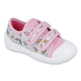 Încălțăminte pentru copii Befado 907P115 roz gri multicolor Încălțăminte pentru copii Befado 907P115 roz gri multicolor