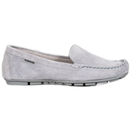 Moxine VINCEZA din piele clasică gri