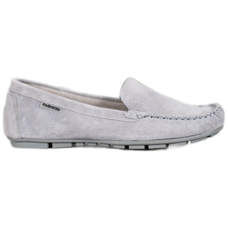 Moxine VINCEZA din piele clasică gri