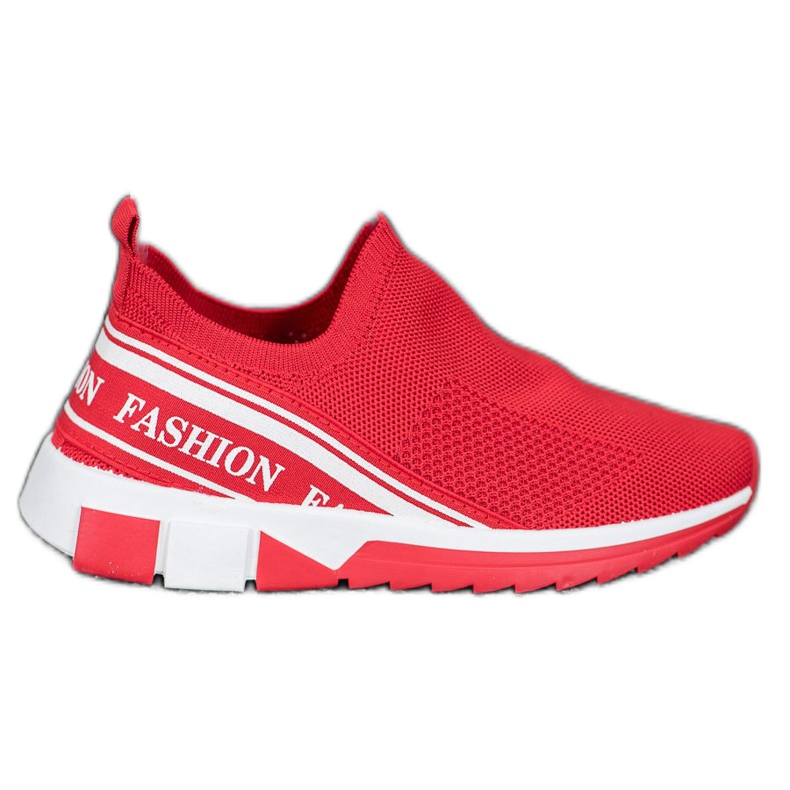 SHELOVET Moda ajurată Slipony alb roșu