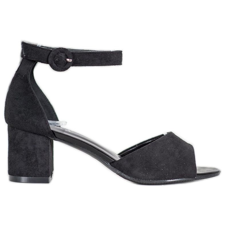 Sandale casual pe toc înalt VINCEZA negru