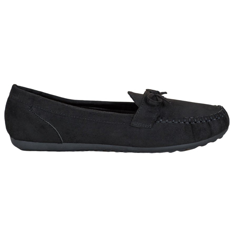 SHELOVET Mocasini casual cu arc negru galben