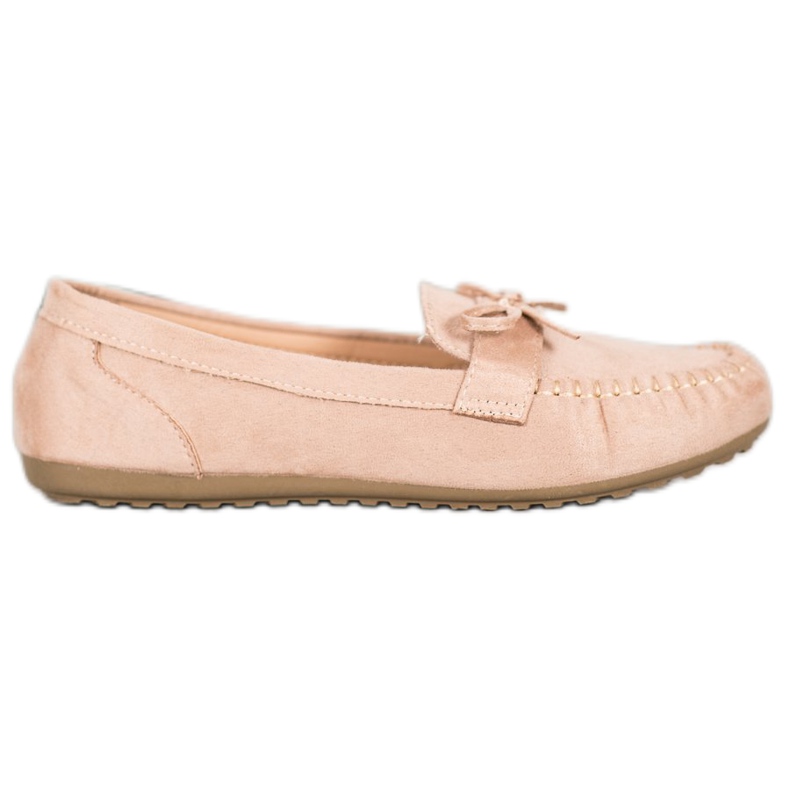SHELOVET Mocasini casual cu arc maro