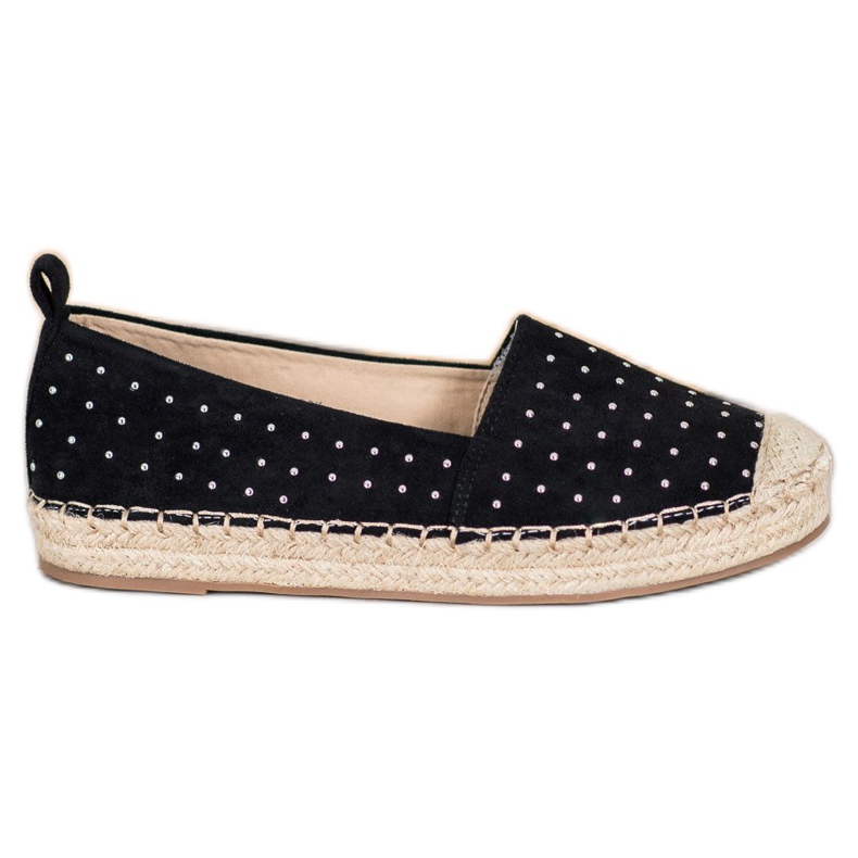 Goodin Espadrile din piele neagră negru