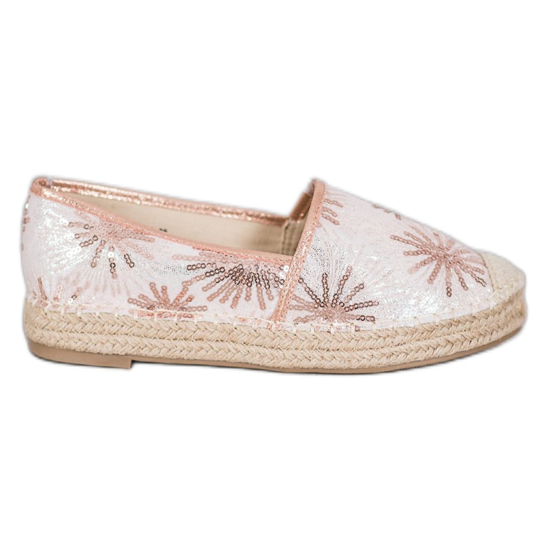 Best Shoes Espadrile cu paiete roz