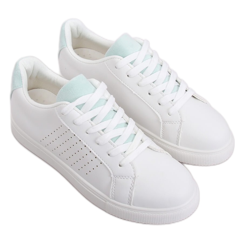 Adidași de damă albi WB807 WHITE / L.BLUE