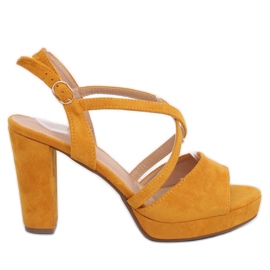 Sandale tocuri înalte miere 9272 Amarillo galben Sandale tocuri înalte miere 9272 Amarillo galben