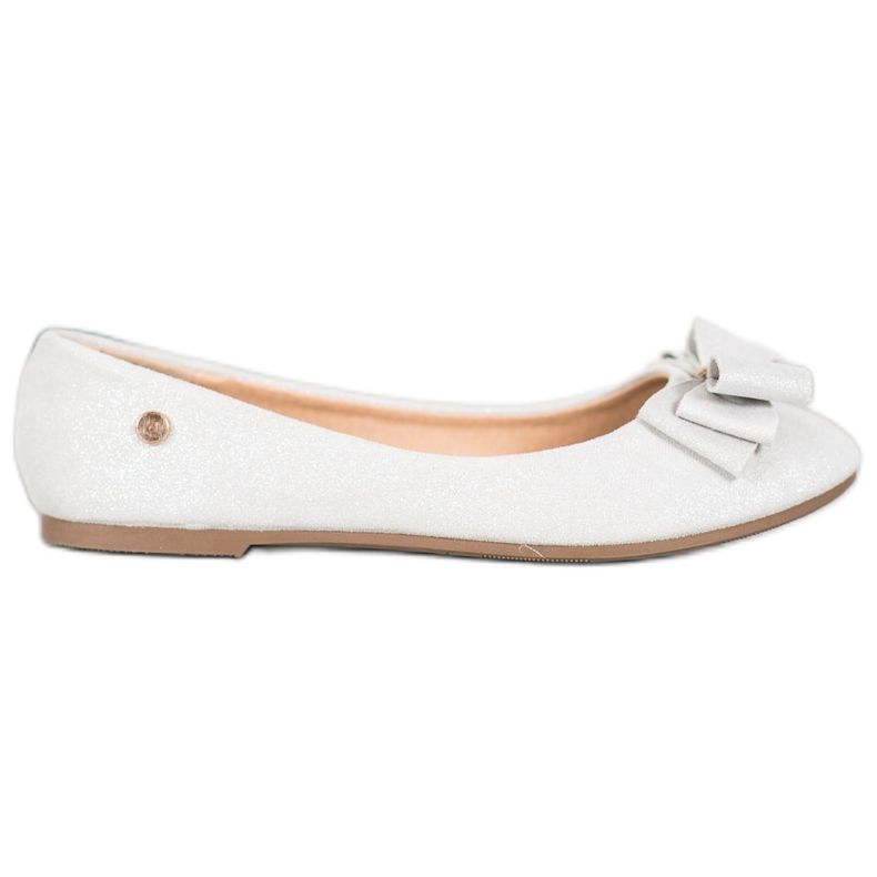 Elegante balerini cu arc VINCEZA gri