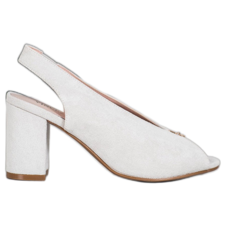 Pantofi eleganți pe un post VINCEZA argint