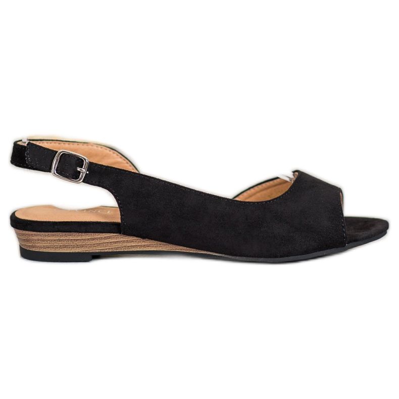 Pantofi confortabili din piele de căprioară VINCEZA negru