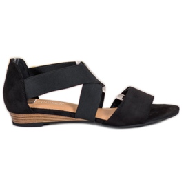Sandale VINCEZA Slip On negru