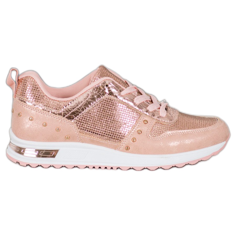 Emaks Adidași strălucitori pe platformă roz galben