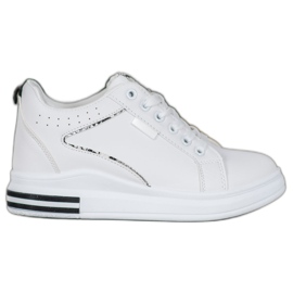 SHELOVET Pantofi albi cu pană ascunsă