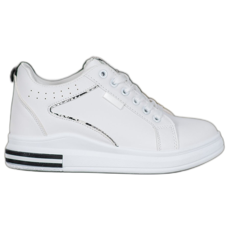 SHELOVET Pantofi albi cu pană ascunsă